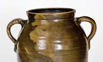 Alkaline-Glazed Stoneware Jar att. Elijah McPherson, Sand Mountain, AL, mid-19th century