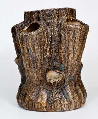 F. B. NORTON & CO. / WORCESTER, MASS Stoneware Stump-Form Planter