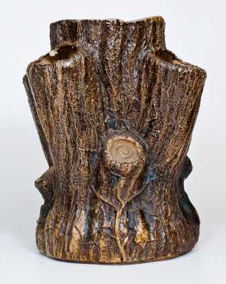 F. B. NORTON & CO. / WORCESTER, MASS Stoneware Stump-Form Planter