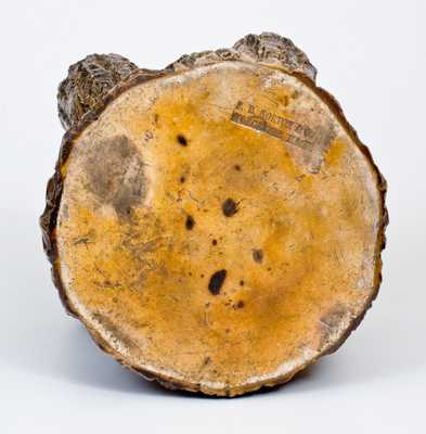 F. B. NORTON & CO. / WORCESTER, MASS Stoneware Stump-Form Planter