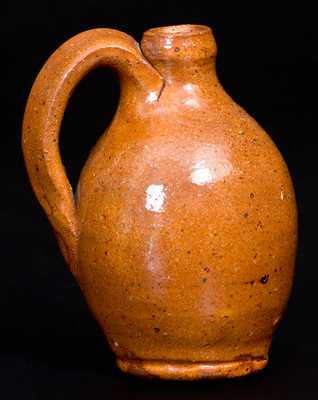 Miniature Glazed Redware Jug attrib. New Market, Virginia