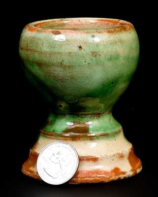 Shenandoah Valley Multi-Glazed Redware Egg Cup