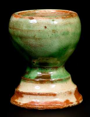 Shenandoah Valley Multi-Glazed Redware Egg Cup