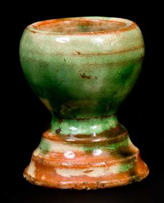 Shenandoah Valley Multi-Glazed Redware Egg Cup