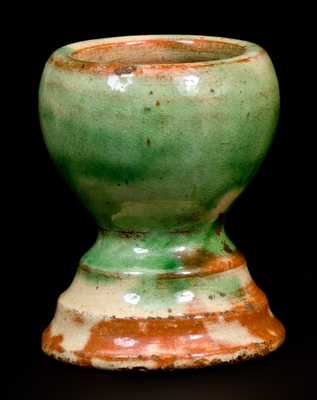 Shenandoah Valley Multi-Glazed Redware Egg Cup