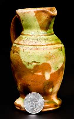 Small Shenandoah Valley Multi-Glazed Redware Pitcher