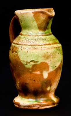 Small Shenandoah Valley Multi-Glazed Redware Pitcher