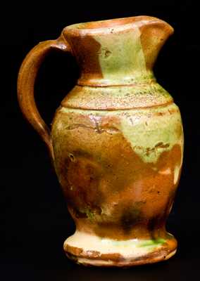 Small Shenandoah Valley Multi-Glazed Redware Pitcher