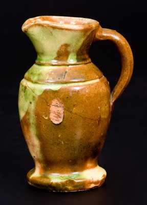 Small Shenandoah Valley Multi-Glazed Redware Pitcher