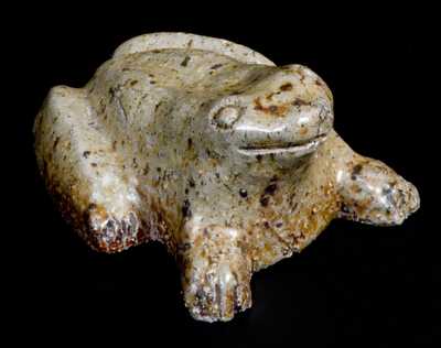 Unusual Stoneware Frog with Hand-Modeled Details