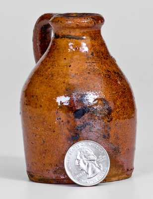 Miniature Glazed Redware Jug