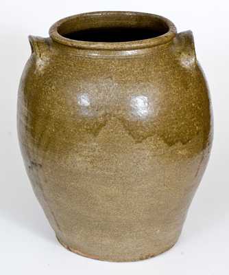 Fine Edgefield District, SC Alkaline-Glazed Stoneware Jar with Incised 