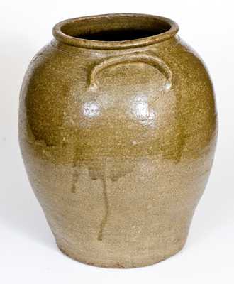 Fine Edgefield District, SC Alkaline-Glazed Stoneware Jar with Incised 