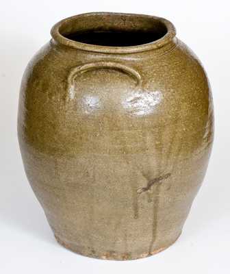 Fine Edgefield District, SC Alkaline-Glazed Stoneware Jar with Incised 
