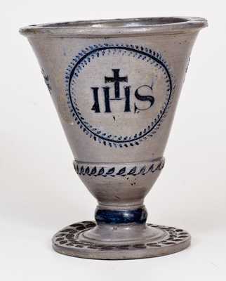 Very Fine 19th Century German Stoneware Chalice with Incised and Stamped Decoration