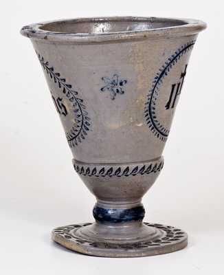 Very Fine 19th Century German Stoneware Chalice with Incised and Stamped Decoration
