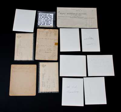Group of Ephemera Related to John Ack, Mooresburg, PA Stoneware and Earthenware Potter