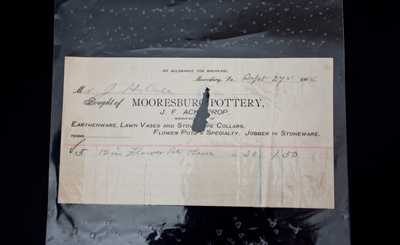 Group of Ephemera Related to John Ack, Mooresburg, PA Stoneware and Earthenware Potter