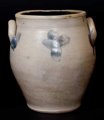 1 Gal. LEWIS & GARDINER / HUNTINGTON, L.I. Stoneware Jar with Cobalt Decoration