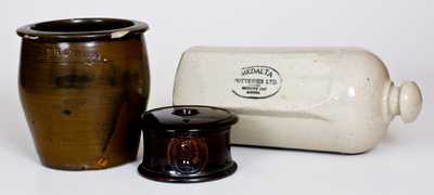 Lot of Three: Assorted Stoneware Vessels