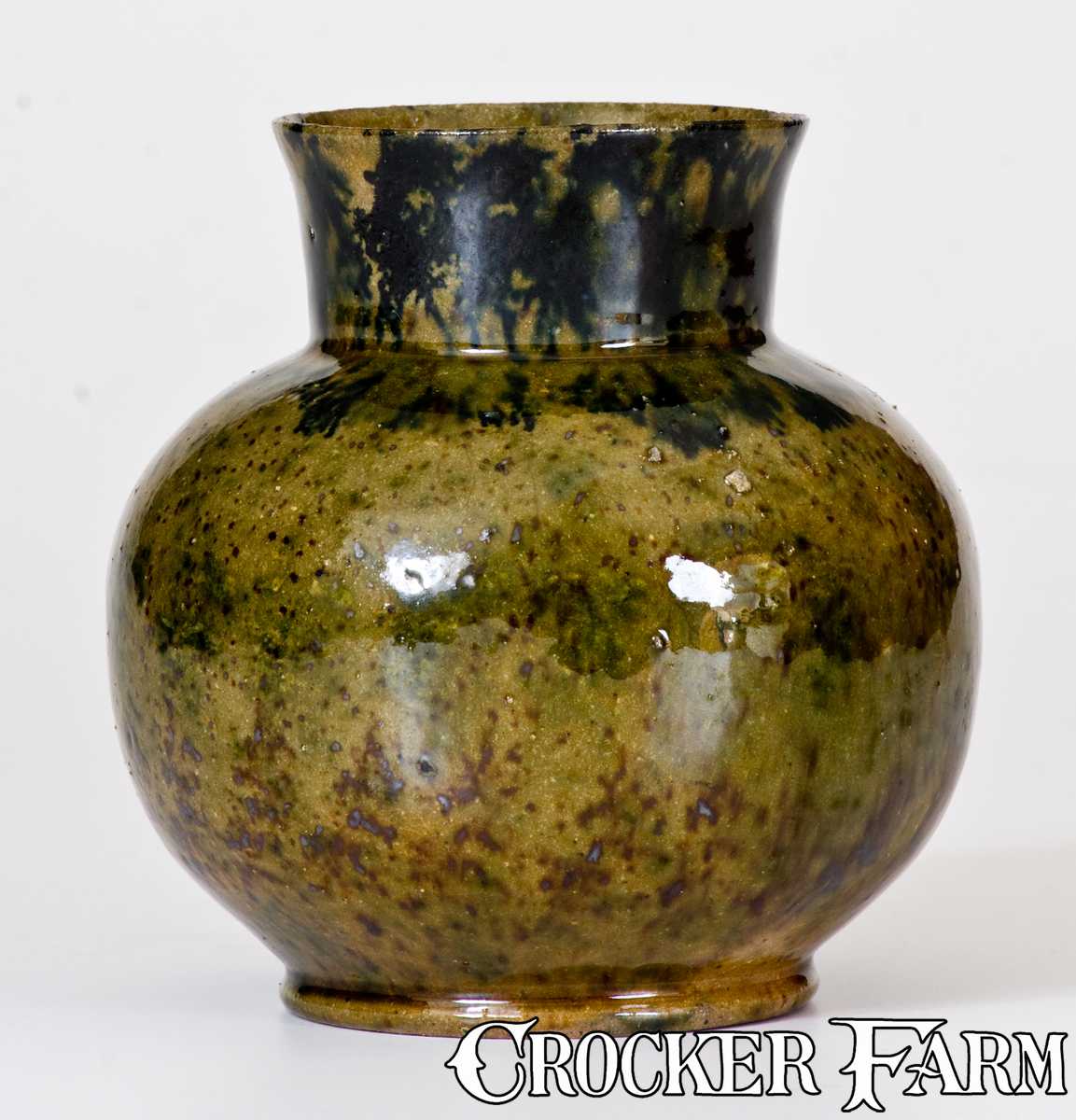 Download George Ohr Pottery Squat Ovoid Green Vase -- Lot 204 -- March 25, 2017 Stoneware Auction ...