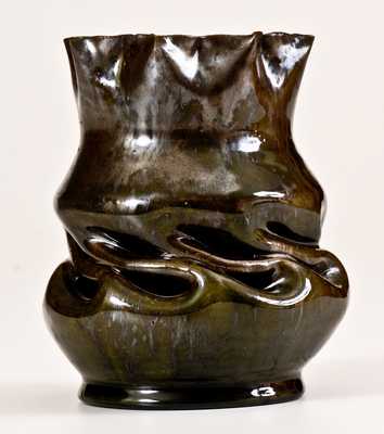 Fine George Ohr Pottery Vase, Stamped 