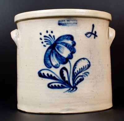 Rare JOHN BURGER / ROCHESTER Stoneware Crock w/ Error Mark