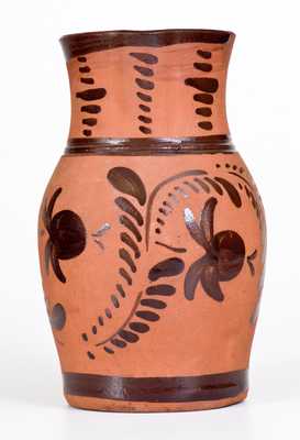 Large Tanware Pitcher, New Geneva or Greensboro, PA origin, circa 1885