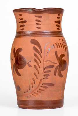 Tanware Pitcher, New Geneva or Greensboro, PA origin, c1885