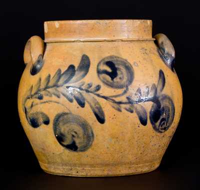 Rare Shenandoah Valley Stoneware Preserve Jar attrib. Coffman Family, Rockingham County, VA