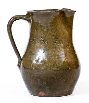 Extremely Rare Bibb County, Alabama Stoneware Pitcher, 