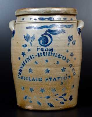 Exceptional PERSHING, DUDGEON & CO / ST. CLAIR STATION (Westmoreland Co, PA) Crock
