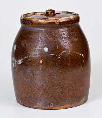 J. EBERLY & CO. / STRASBURG, VA Redware Bean Pot