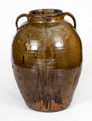 Unusual Large Washington County, GA Alkaline-Glazed Stoneware Jar, c1840-1870