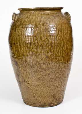 Very Fine Washington County, GA 6 Gal. Alkaline-Glazed Stoneware Jar, c1840