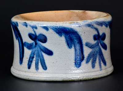 Stoneware Spittoon w/ Elaborate Floral Decoration att. Henry Remmey, Philadelphia, PA