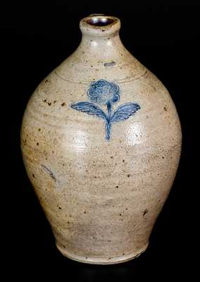 Stoneware Jug w/ Impressed Floral Decoration att. Jonathan Fenton, Boston, circa 1800