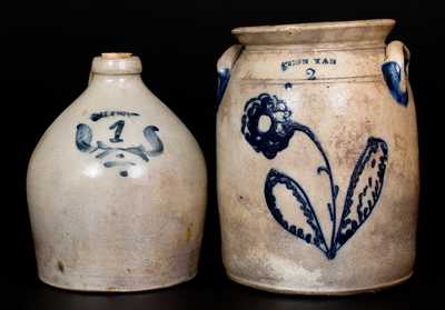 Lot of Two: New York Stoneware incl. PENN YAN Jar and S. HART Jug