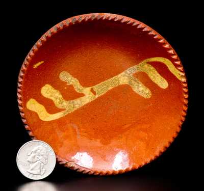 Miniature Slip-Decorated Redware Plate