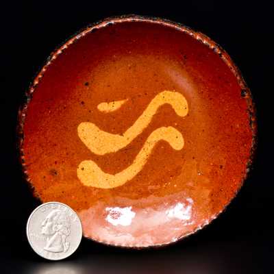 Slip-Decorated Redware Toddy Plate