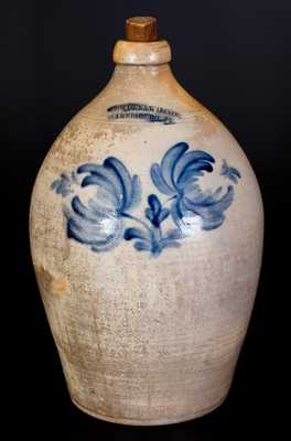 COWDEN & WILCOX / HARRISBURG, PA Stoneware Jug with Floral Decoration