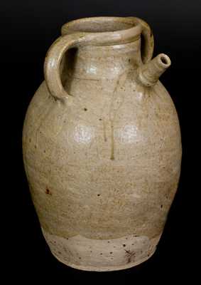 Very Unusual Alkaline-Glazed Stoneware Spouted Vessel, Southern Origin