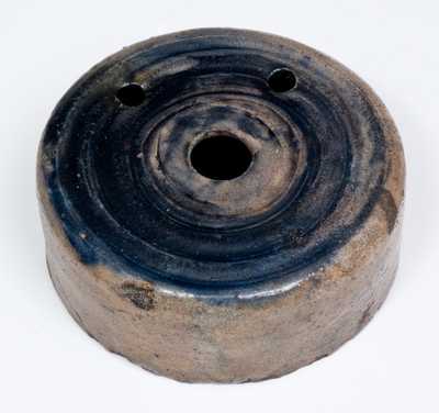 Stoneware Inkwell with Cobalt Top, Probably New York State