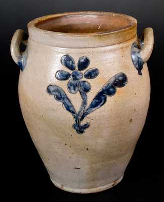 Stoneware Jar with Incised Floral Decoration