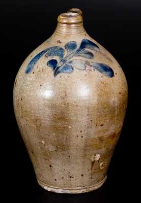 Stoneware Jug w/ Incised Decoration att. David Morgan, Manhattan, early 19th century