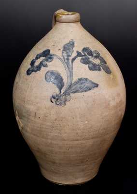 Stoneware Jug w/ Elaborate Incised Decoration, New York State, first quarter 19th century