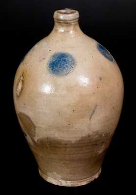 2 Gal. Stoneware Jug with Impressed Circles, probably New York State, early 19th century