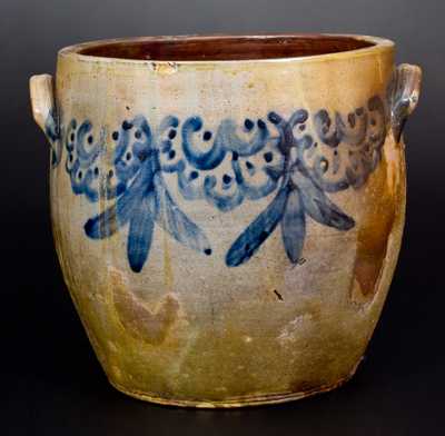 Stoneware Jar with Elaborate Brushed Decoration, New Jersey, circa 1830