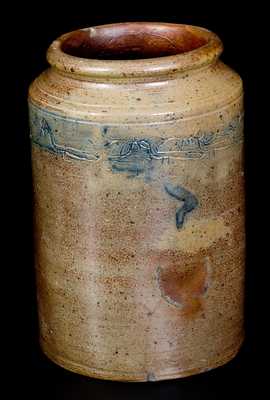  Stoneware Jar w/ Coggled Bird Design, att. Branch Green, Philadelphia, PA