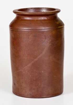 Small-Sized C. CROLIUS / MANUFACTURER / NEW-YORK Stoneware Jar